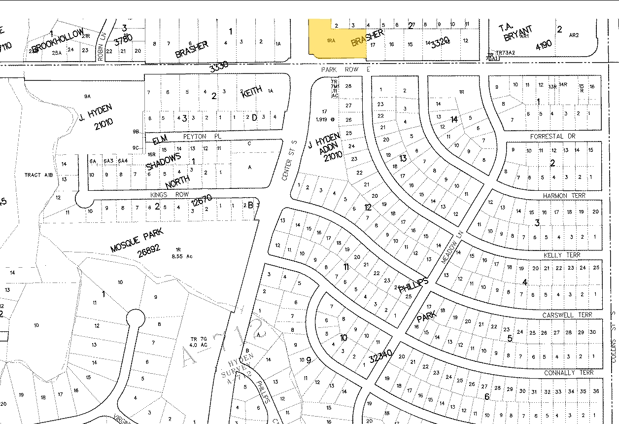 101-109 E Park Row, Arlington, TX à vendre Plan cadastral- Image 1 de 1