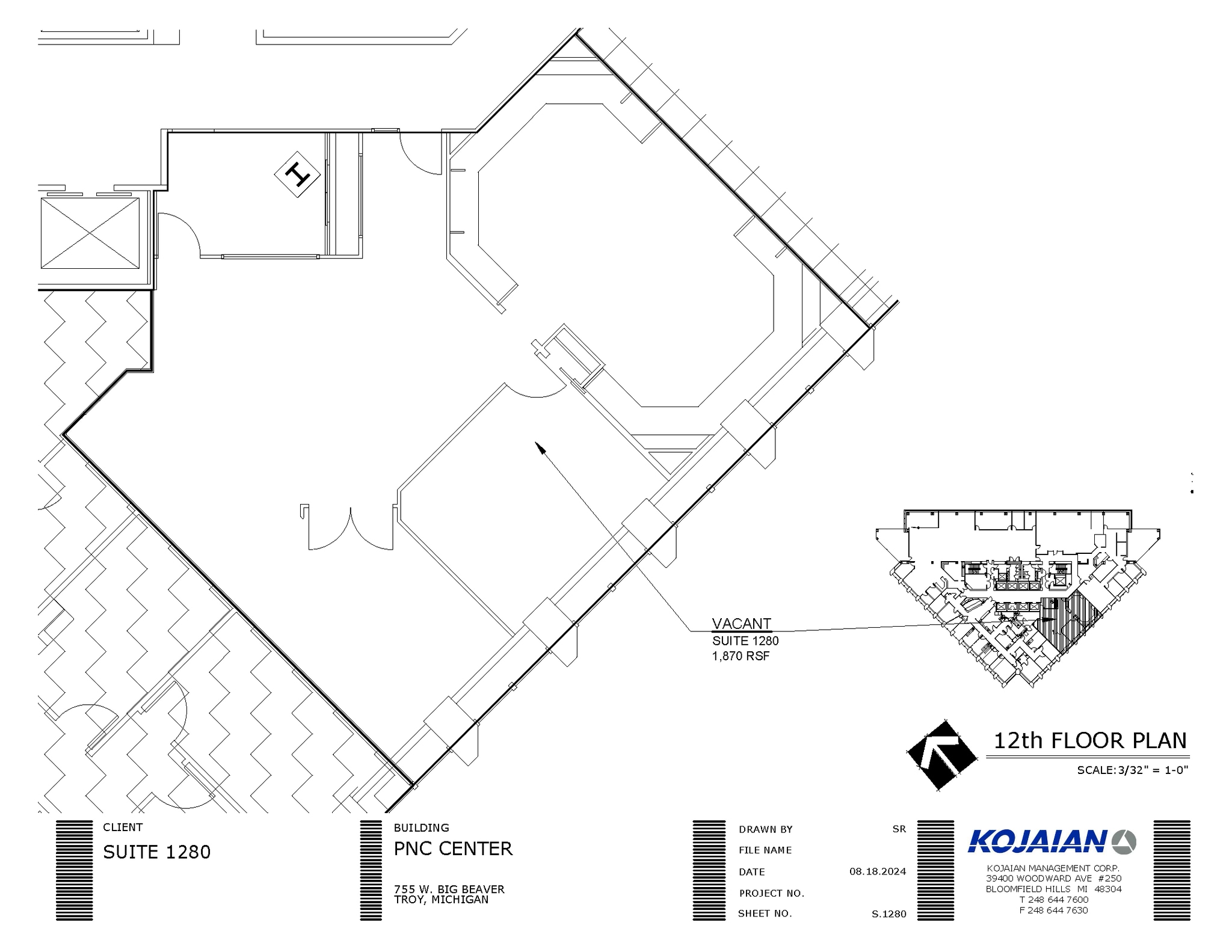 755 W Big Beaver Rd, Troy, MI à louer Plan d’étage- Image 1 de 1