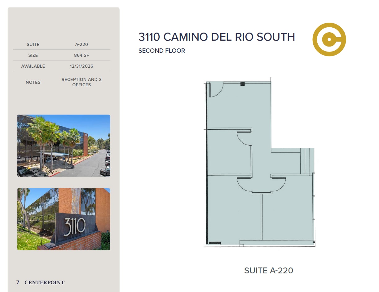 3110 Camino del Rio S, San Diego, CA for lease Floor Plan- Image 1 of 1