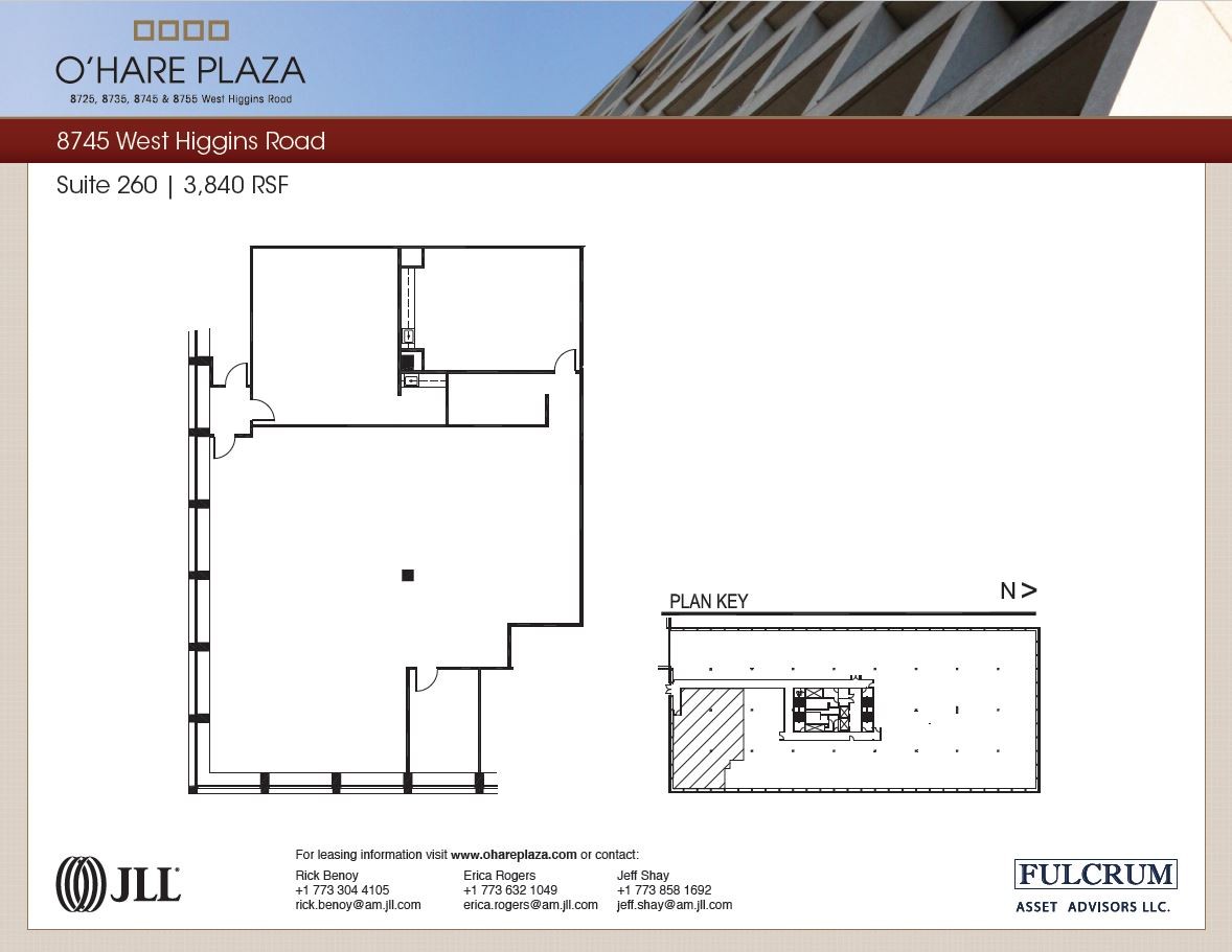 8725 W Higgins Rd, Chicago, IL à louer Plan d  tage- Image 1 de 1