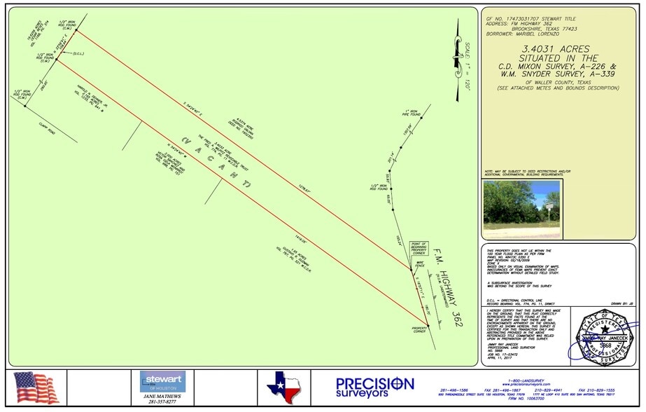 3272 FM 362, Pattison, TX for sale - Plat Map - Image 2 of 3
