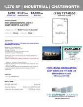 9705 Owensmouth Ave, Chatsworth, CA for lease Interior Photo- Image 1 of 1