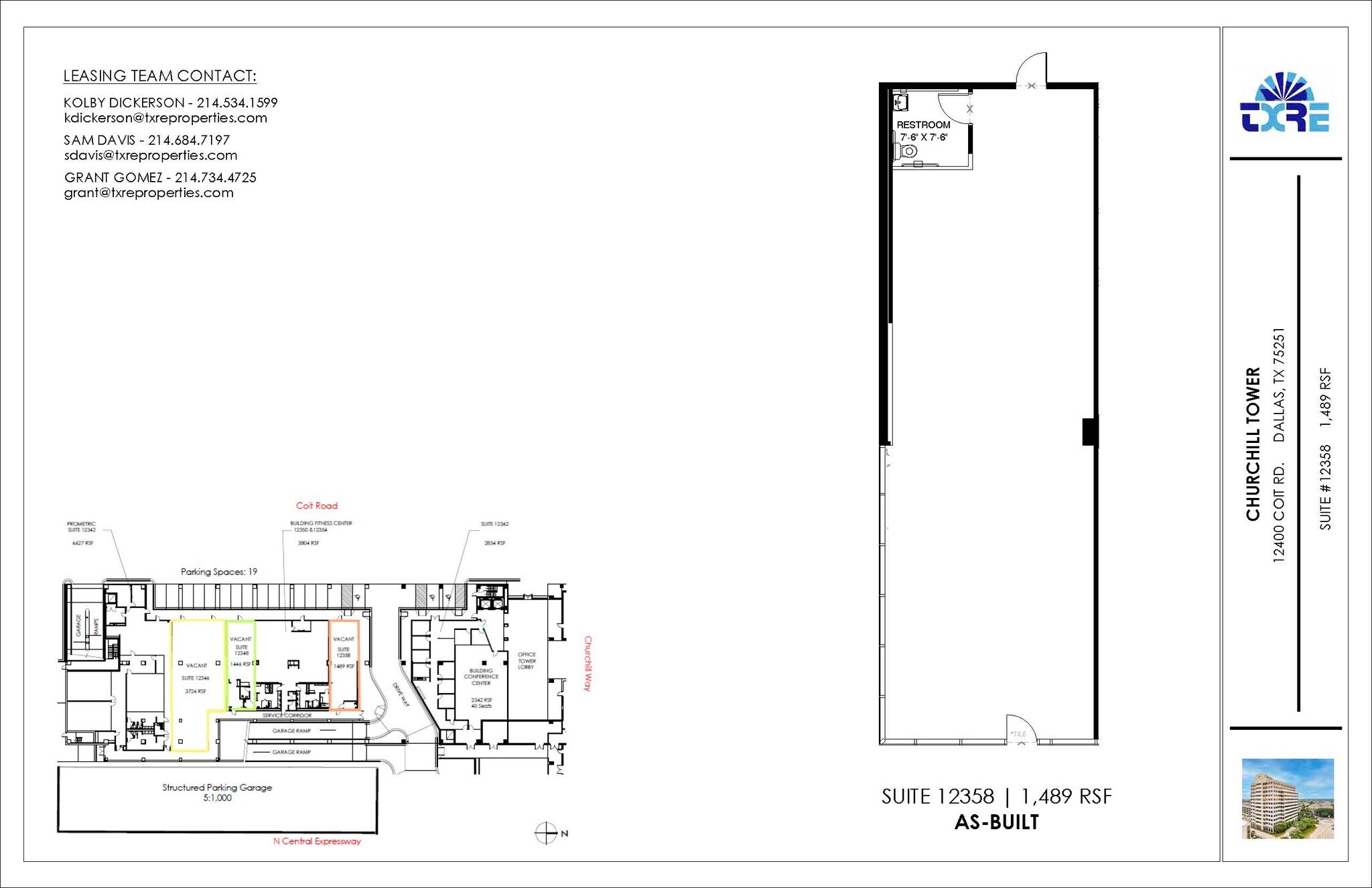 12400 Coit Rd, Dallas, TX for lease Floor Plan- Image 1 of 2