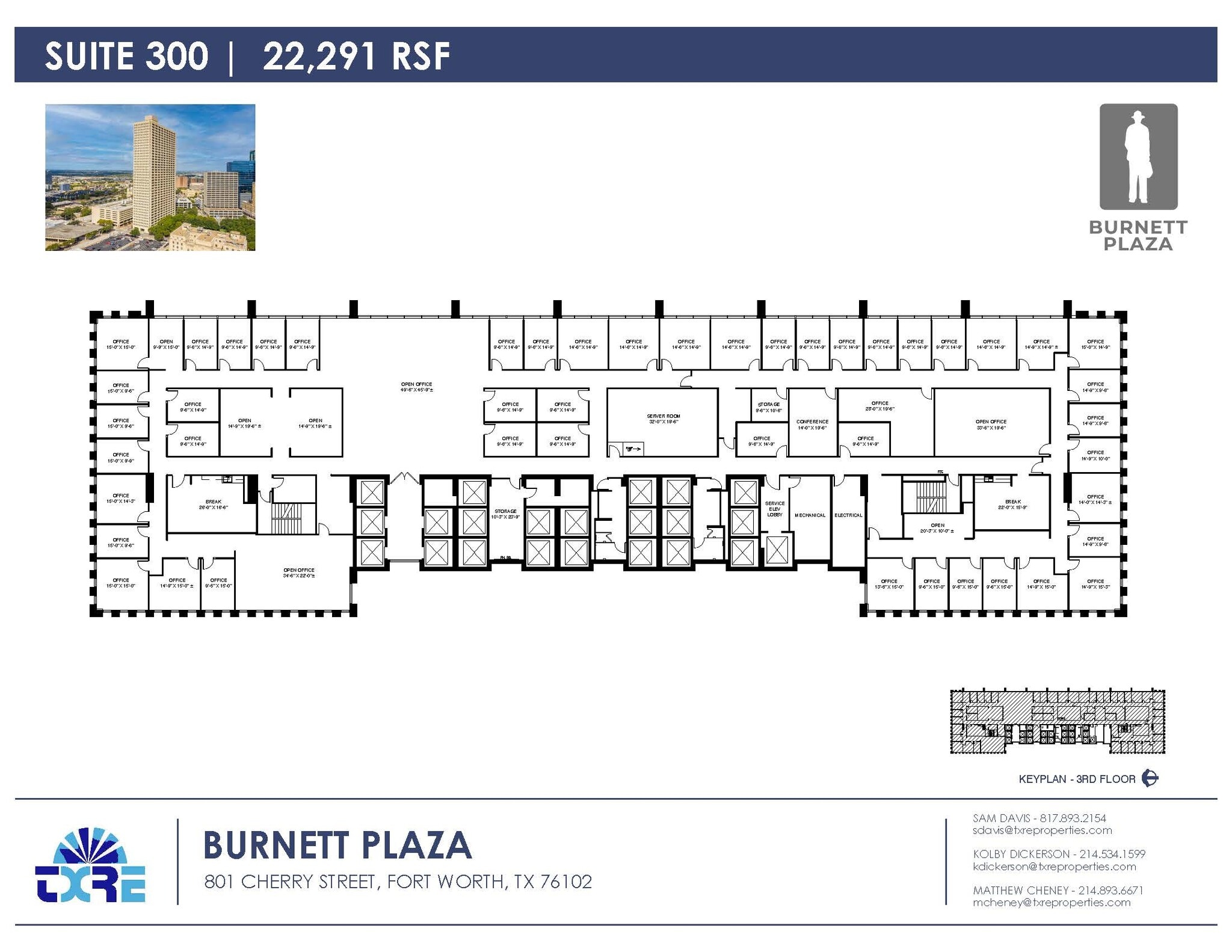 801 Cherry St, Fort Worth, TX for lease Floor Plan- Image 1 of 2