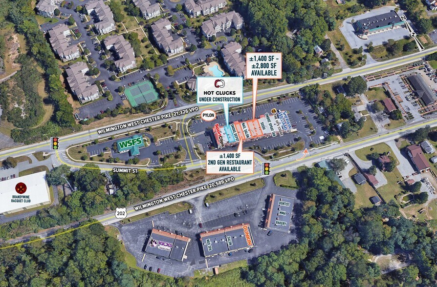 Wilmington Pike & Summit St, Glen Mills, PA for lease - Aerial - Image 2 of 3