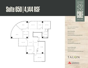 2626 Cole Ave, Dallas, TX for lease Floor Plan- Image 1 of 1