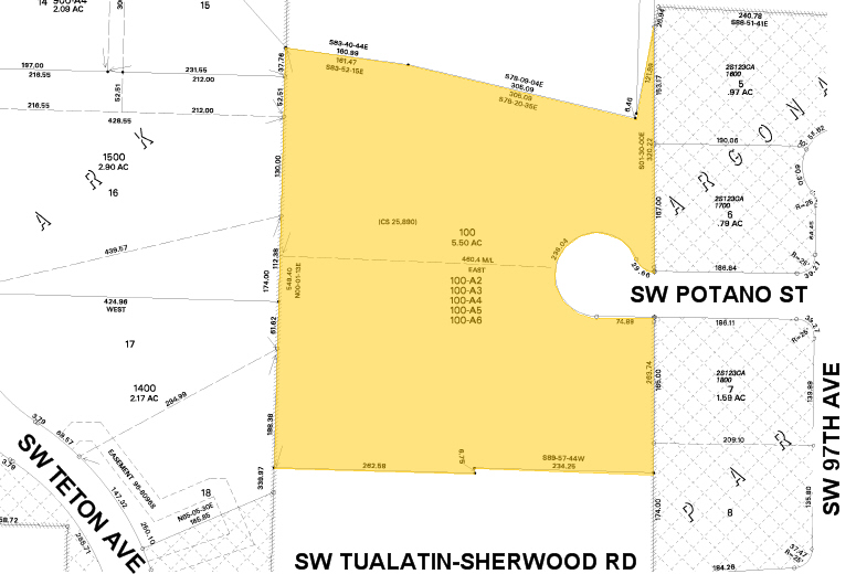 9955 SW Potano St, Tualatin, OR à louer - Plan cadastral - Image 2 de 3