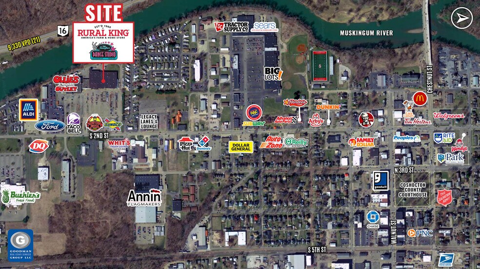 779 S 2nd St, Coshocton, OH à louer - Aérien - Image 2 de 3