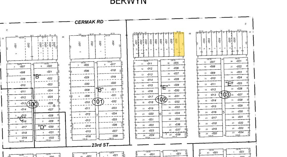 6227 Cermak Rd, Berwyn, IL à louer - Plan cadastral - Image 3 de 5