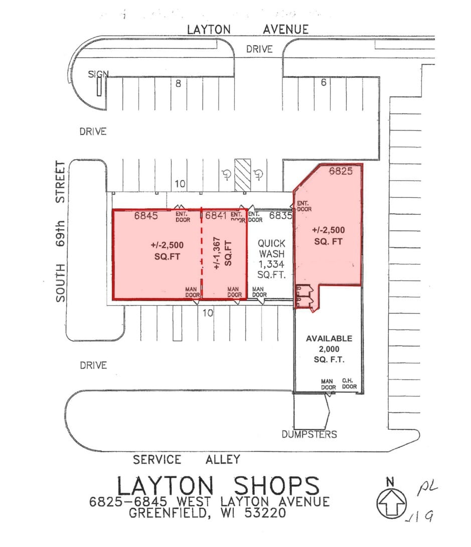 6825-6845 W Layton Ave, Greenfield, WI for lease Floor Plan- Image 1 of 1