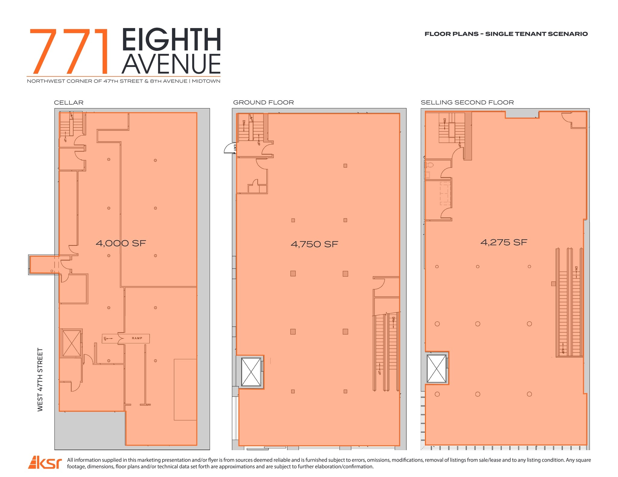 771 Eighth Ave, New York, NY à louer Plan de site- Image 1 de 3