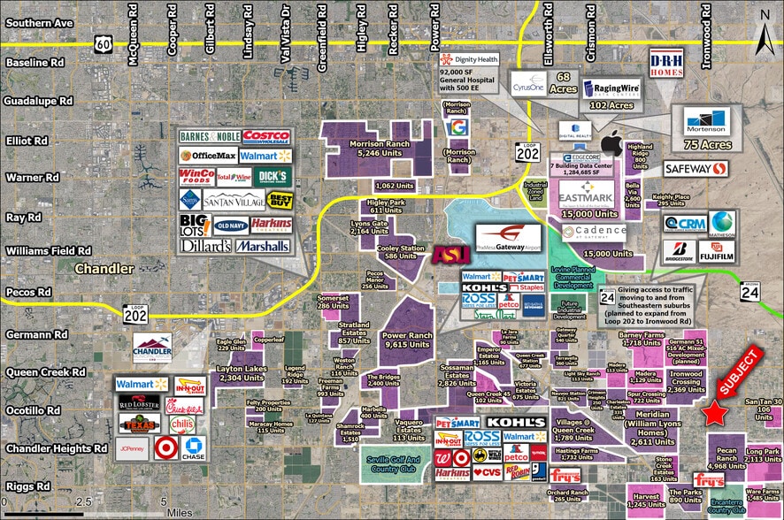 Ocotillo Road, Queen Creek, AZ for sale - Aerial - Image 3 of 4