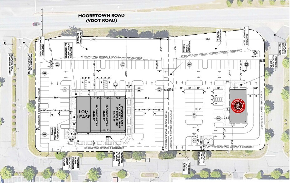 6624 Mooretown Rd, Williamsburg, VA à louer - Plan de site - Image 2 de 3