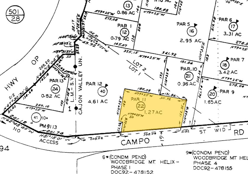 3633 Avocado Blvd, La Mesa, CA for lease - Plat Map - Image 2 of 4