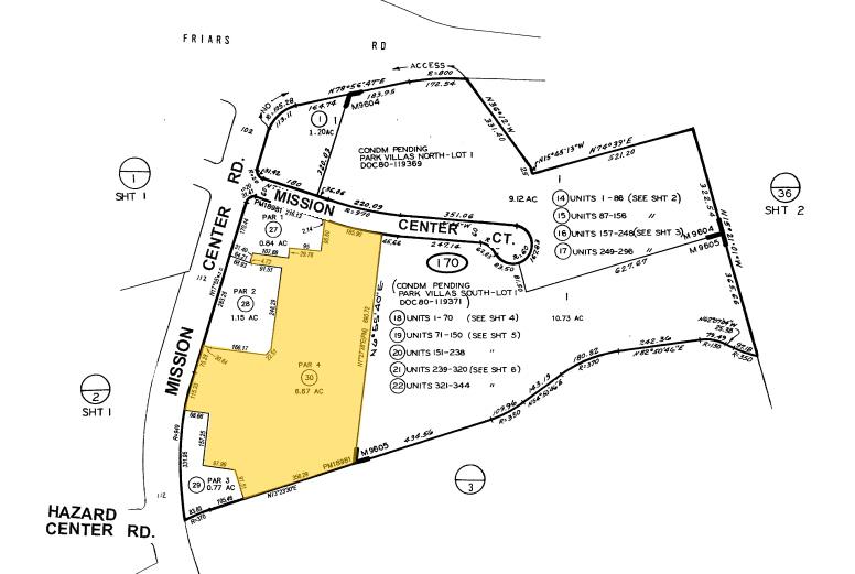 5333 Mission Center Rd, San Diego, CA à louer - Plan cadastral - Image 2 de 8