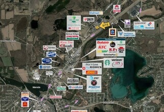 1851 Milwaukee Ave, Burlington, WI - AÉRIEN Vue de la carte