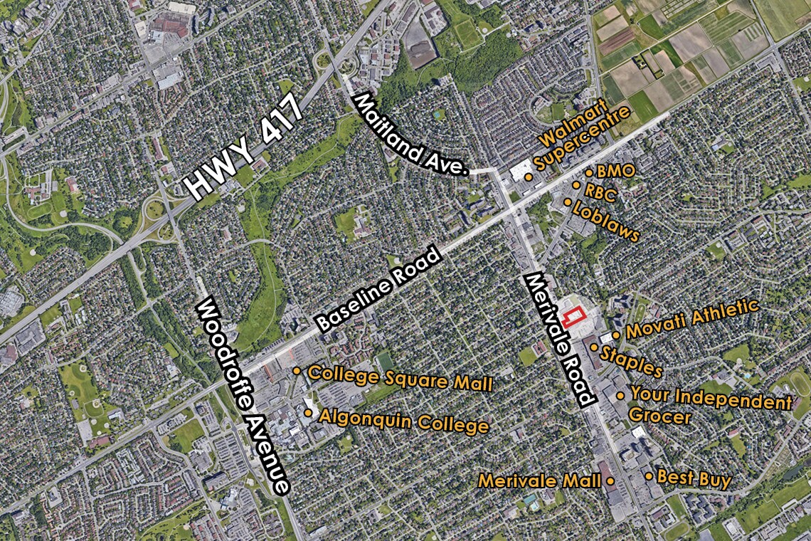 1545 Merivale Rd, Ottawa, ON à vendre Aérien- Image 1 de 1