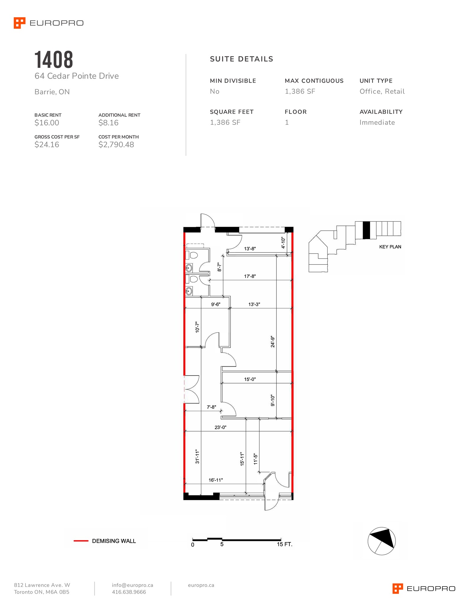 64 Cedar Pointe Dr, Barrie, ON for lease Site Plan- Image 1 of 1