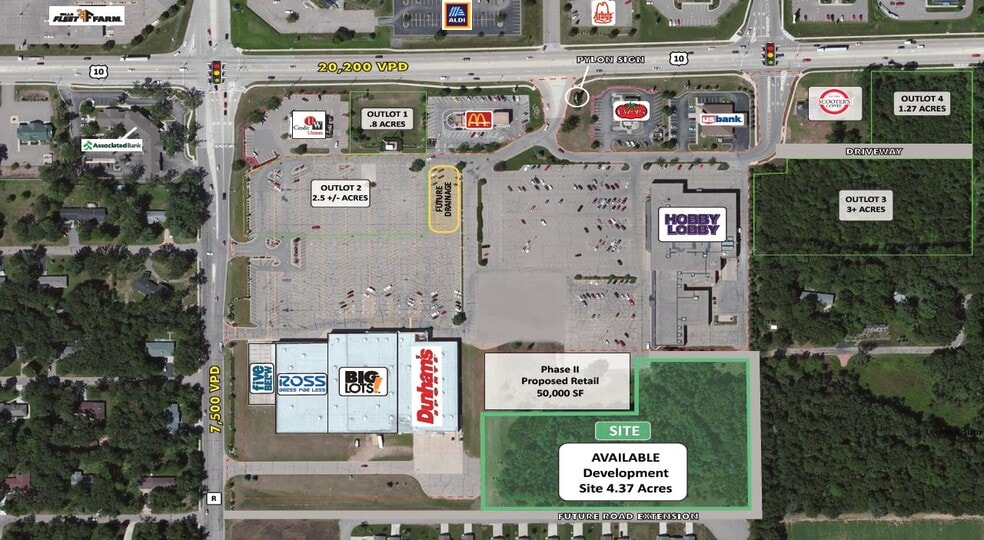 5707 US HWY 10, Stevens Point, WI for sale - Aerial - Image 1 of 4