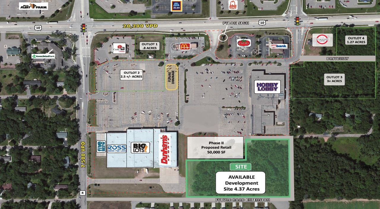 5707 US HWY 10, Stevens Point, WI à vendre Aérien- Image 1 de 5