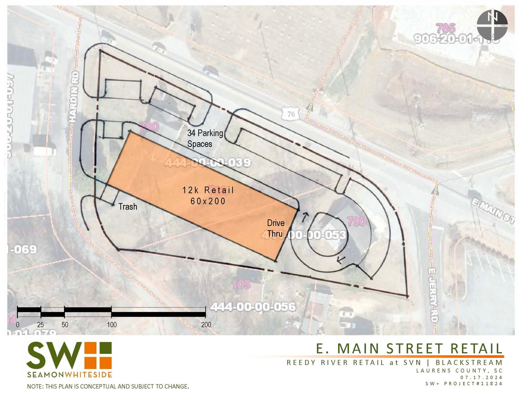 780 E Main St, Laurens, SC à vendre Plan de site- Image 1 de 2