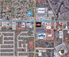 215 N Sara Rd, Mustang, OK for lease Aerial- Image 2 of 2