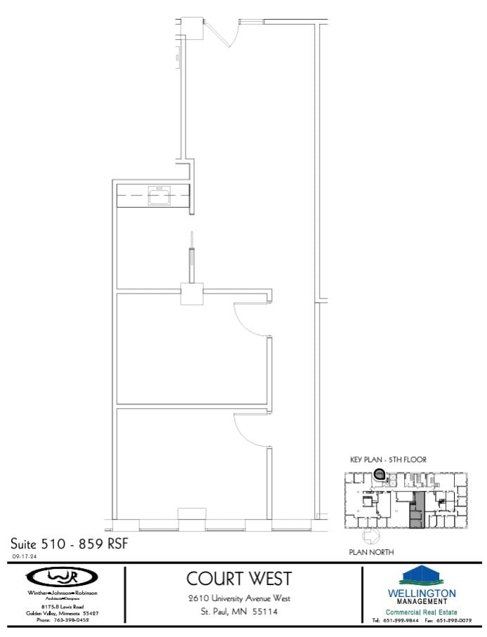 2610 University Ave W, Saint Paul, MN à louer Plan d’étage- Image 1 de 1