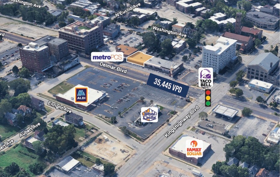 4940-4956 Delmar Blvd, Saint Louis, MO à louer - Photo du bâtiment - Image 3 de 4