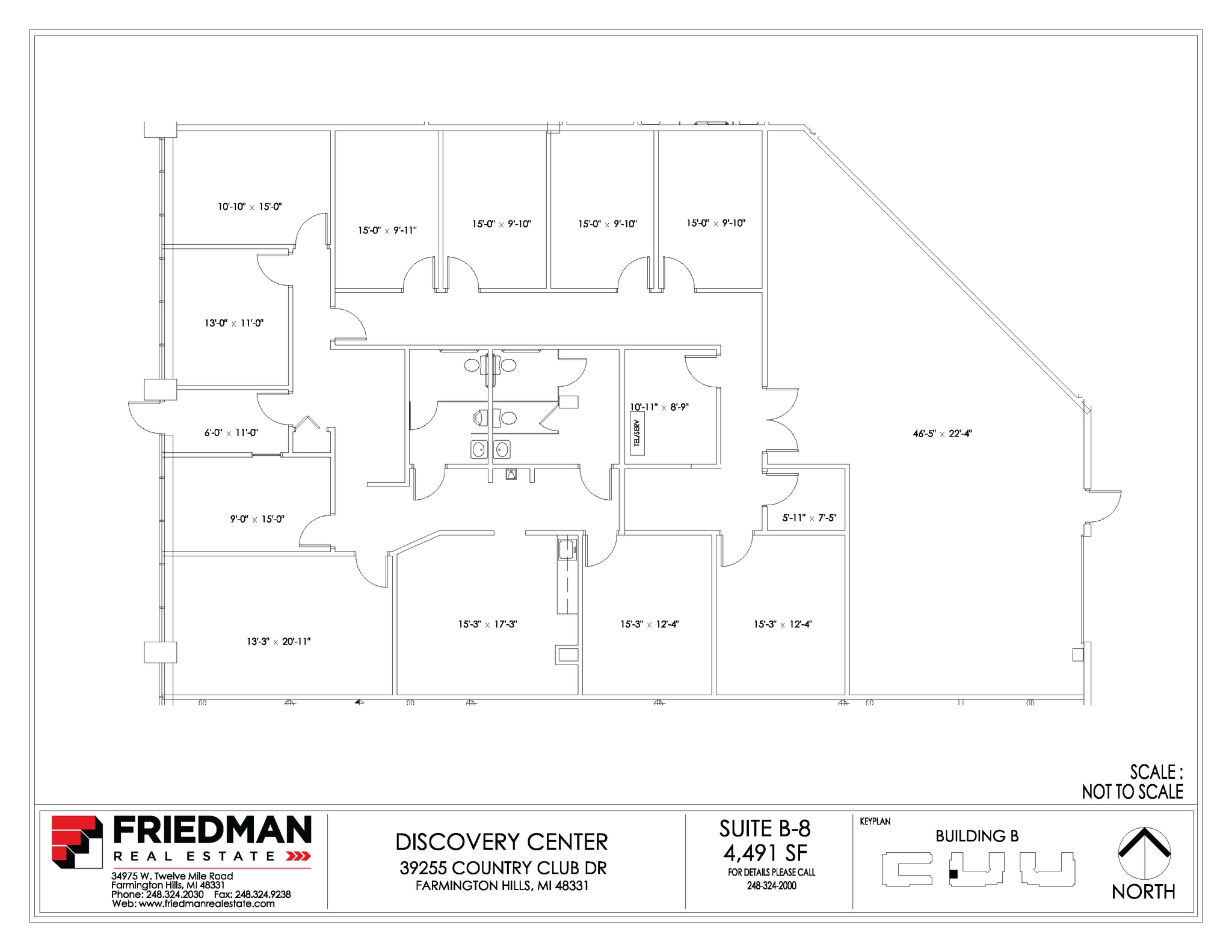 39205 Country Club Dr, Farmington Hills, MI for lease Floor Plan- Image 1 of 2