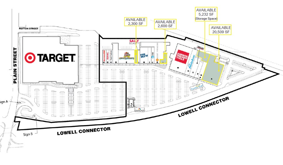 199-215 Plain St, Lowell, MA à louer - Plan de site - Image 3 de 6