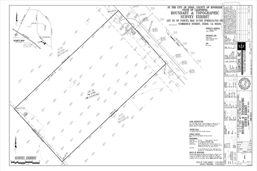 46157 Commerce St, Indio, CA for sale - Plat Map - Image 2 of 2
