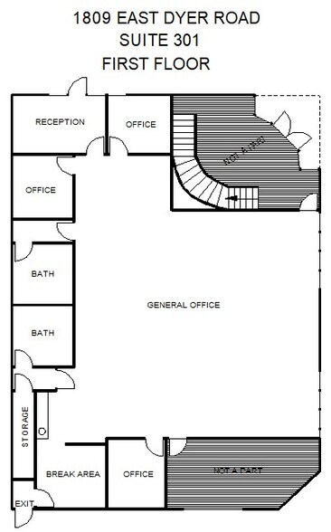 1809 E Dyer Rd, Santa Ana, CA à louer - Plan d’étage - Image 2 de 8