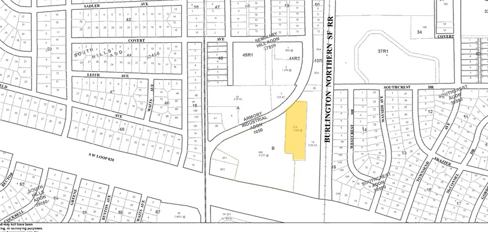 5201 McCart Ave, Fort Worth, TX à louer - Plan cadastral - Image 2 de 3