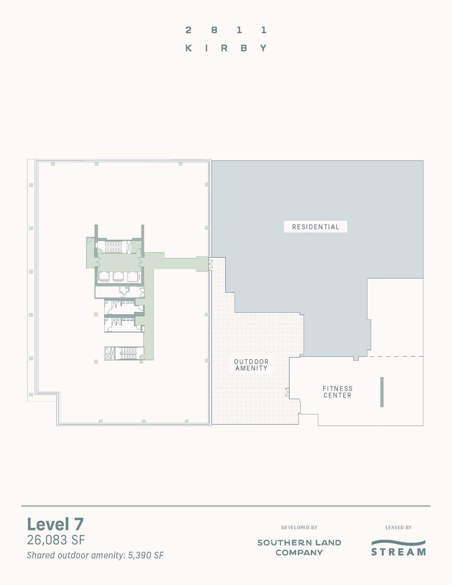 2811 Kirby Dr, Houston, TX à louer Plan d’étage- Image 1 de 1