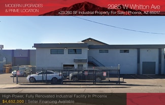 More details for 2985 W Whitton Ave, Phoenix, AZ - Industrial for Sale