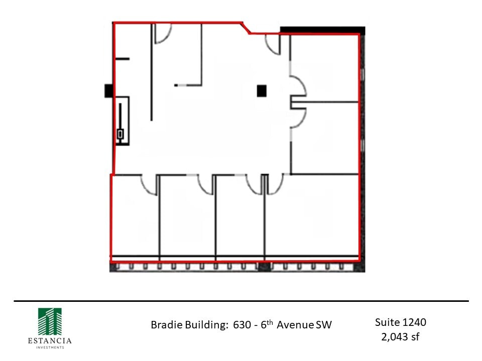 630 6th Ave SW, Calgary, AB for lease Floor Plan- Image 1 of 5