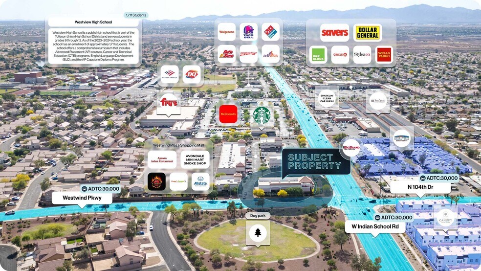 10545 W Indian School Rd, Avondale, AZ à vendre - Aérien - Image 2 de 2