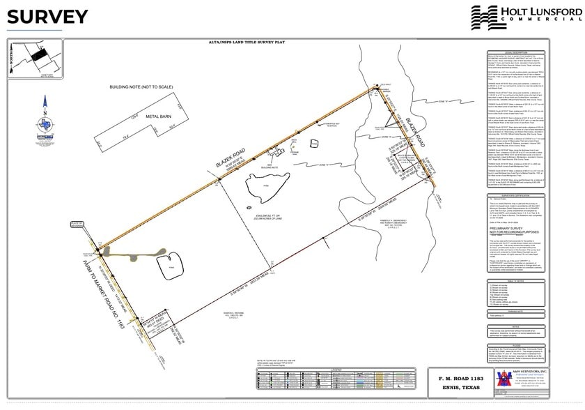 SEC FM 1183 & Blazek Rd, Ennis, TX à vendre - Plan de site - Image 2 de 2