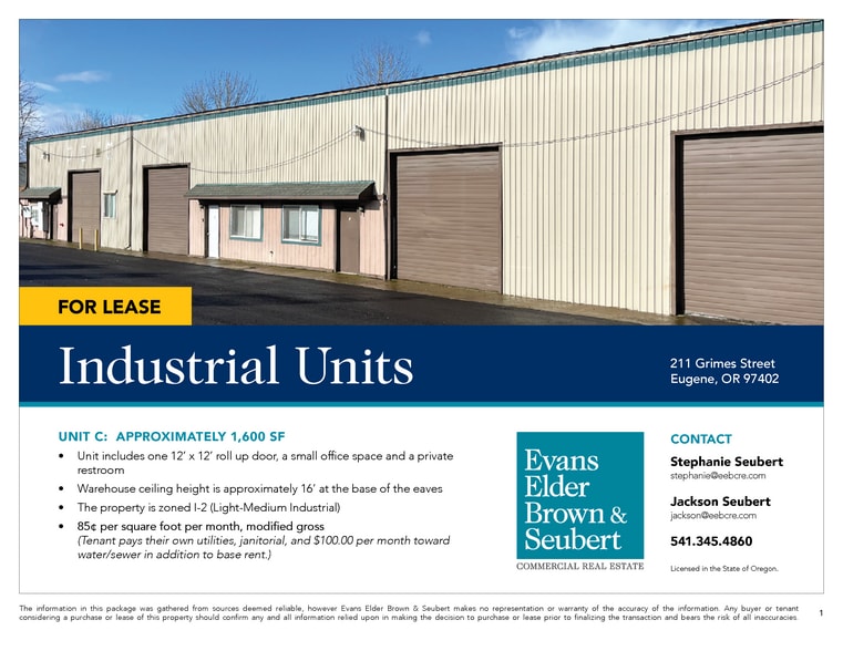 211 Grimes St, Eugene, OR for lease - Building Photo - Image 2 of 3