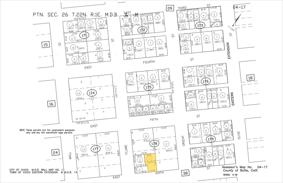 360-372 E 6th St, Chico, CA à louer - Plan cadastral - Image 2 de 6