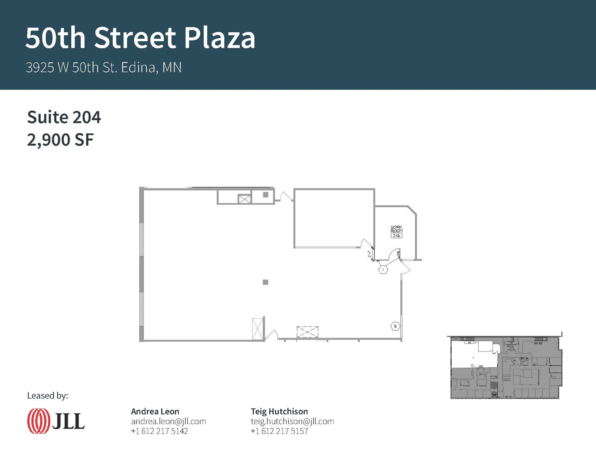 3925 W 50th St, Edina, MN à louer Plan d’étage- Image 1 de 1