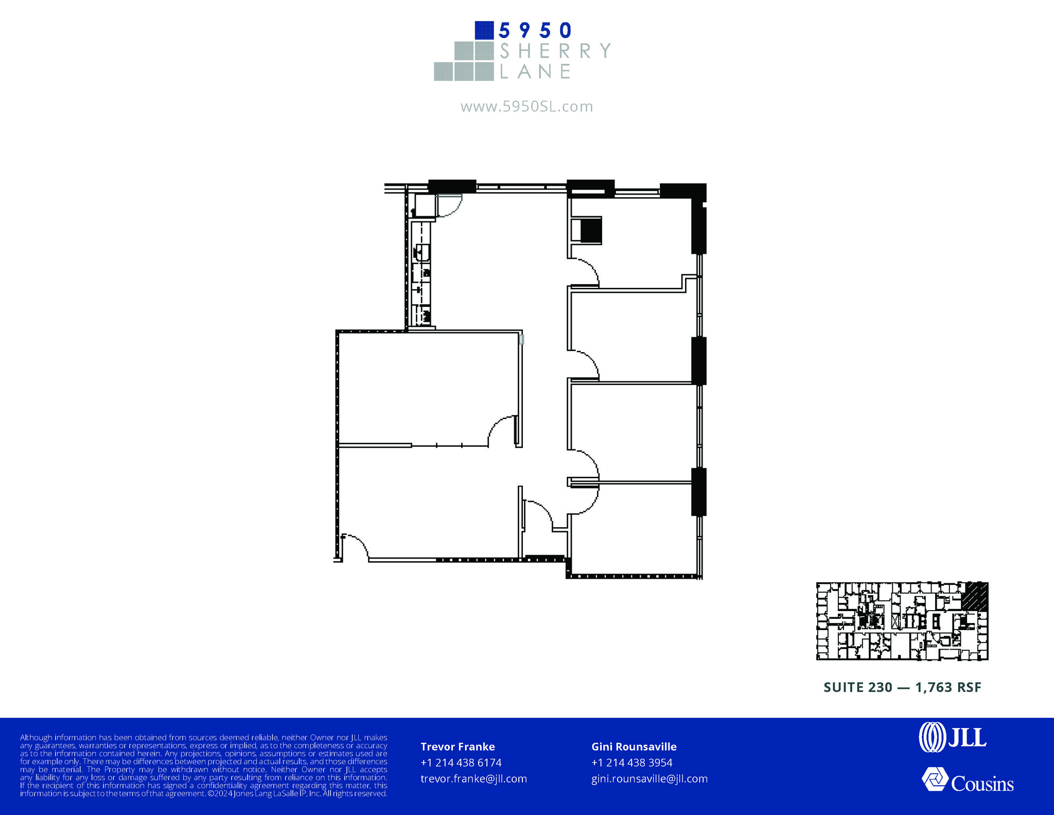 5950 Sherry Ln, Dallas, TX à louer Plan d’étage- Image 1 de 2