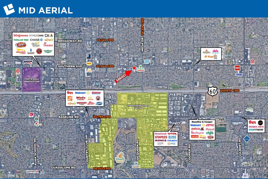255 E Southern Ave, Mesa, AZ à louer - Aérien - Image 3 de 22