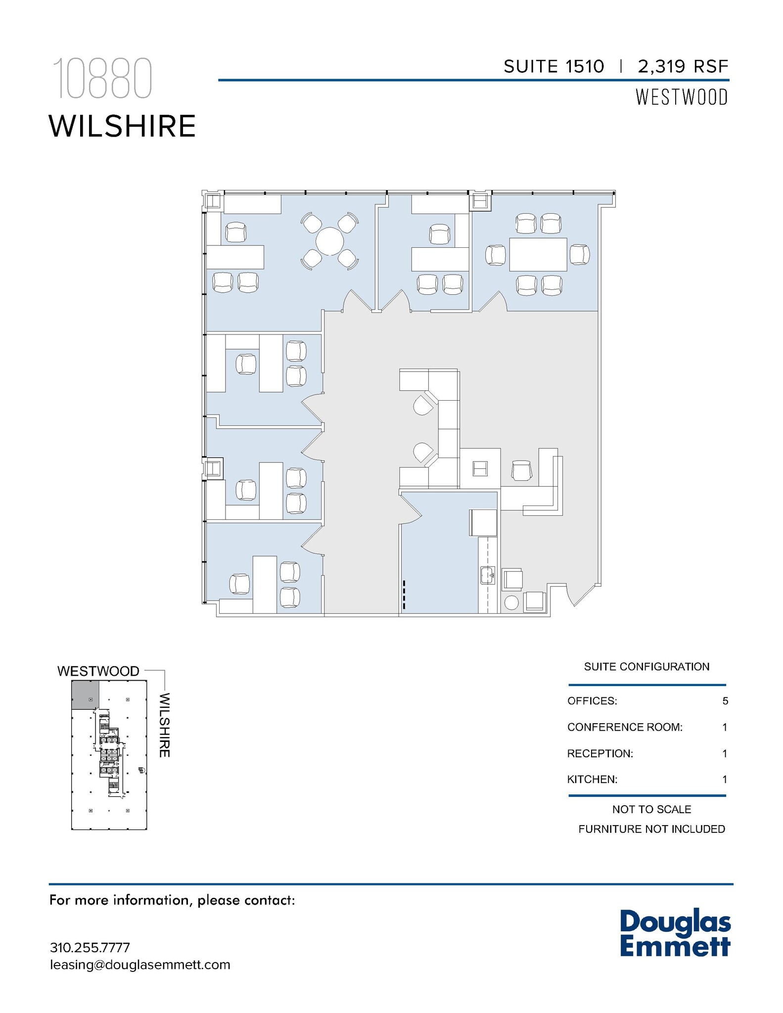 10880 Wilshire Blvd, Los Angeles, CA à louer Plan d’étage- Image 1 de 1