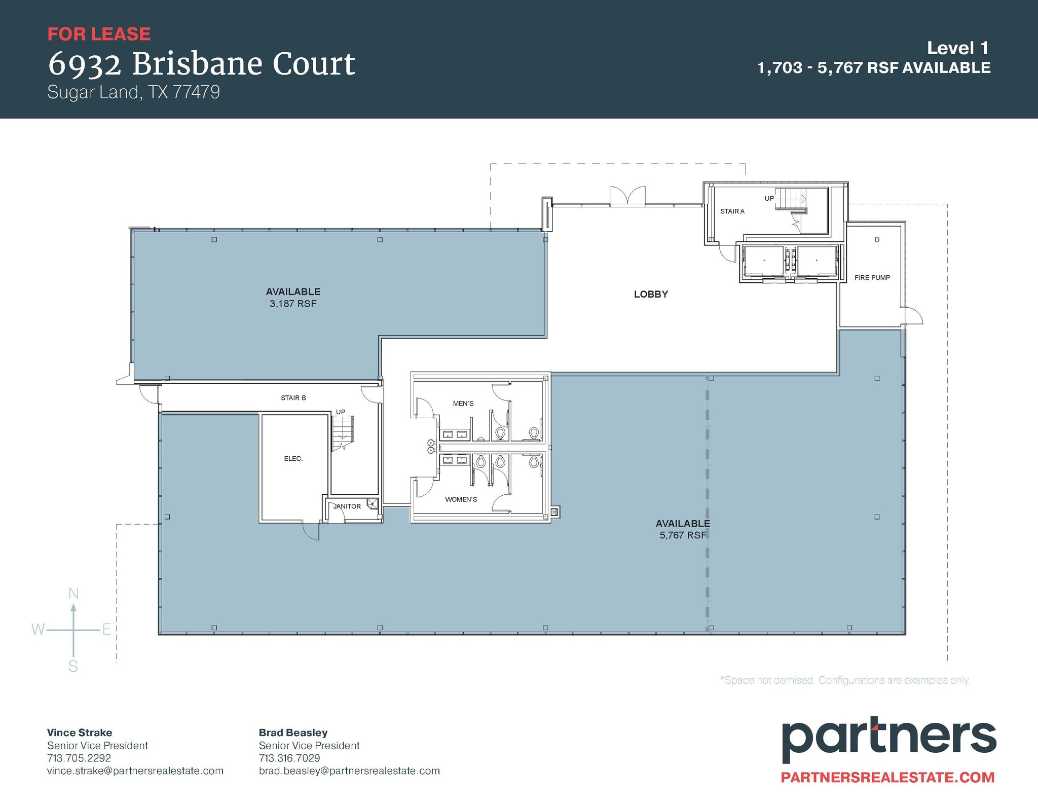 6932 Brisbane ct, Sugar Land, TX for lease Floor Plan- Image 1 of 2