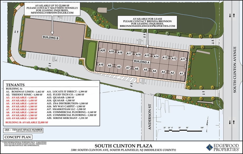 3301-3393 S Clinton Ave, South Plainfield, NJ for lease - Site Plan - Image 2 of 8