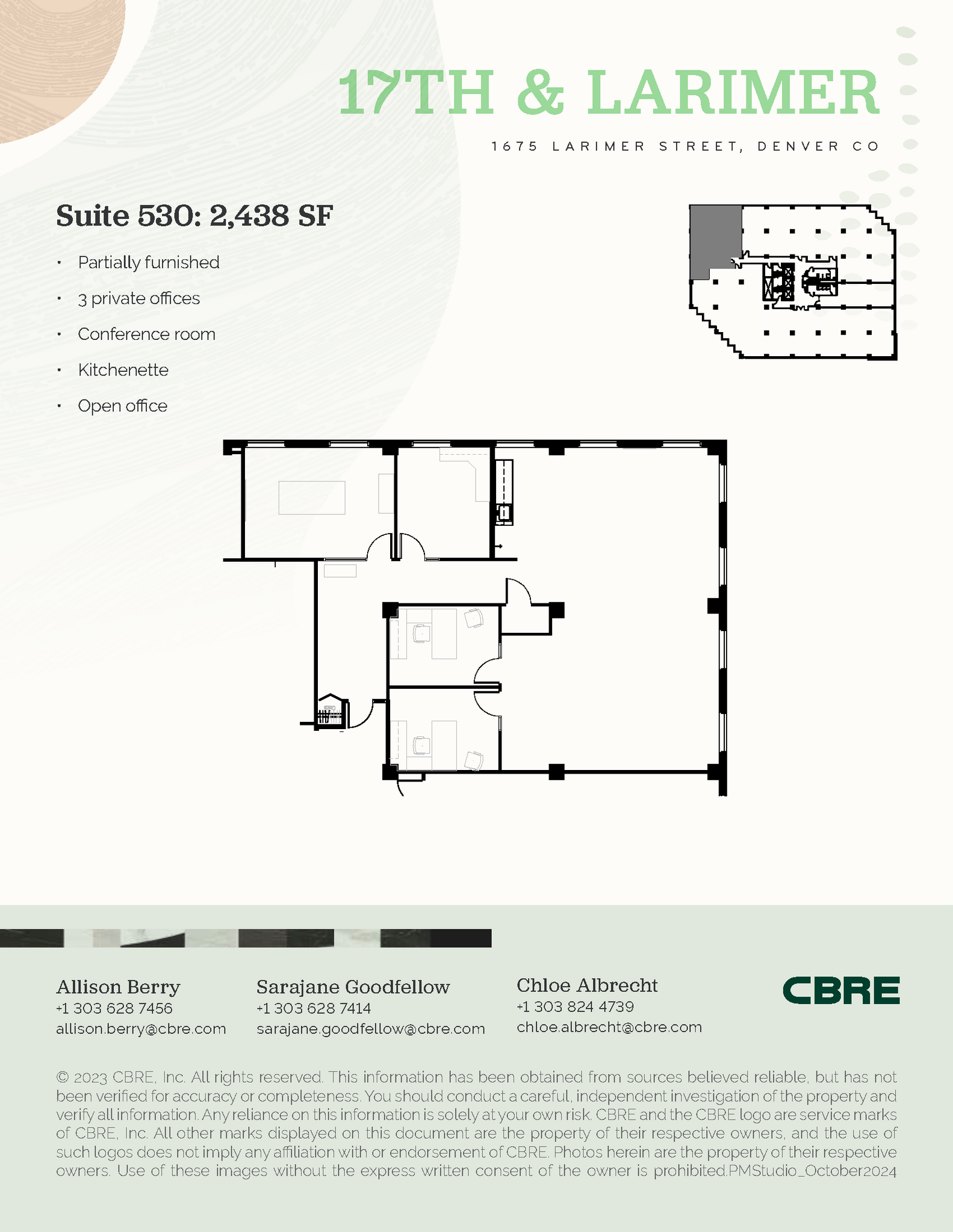 1675 Larimer St, Denver, CO for lease Floor Plan- Image 1 of 1