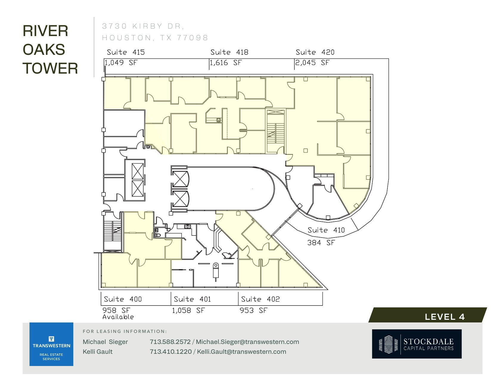 3730 Kirby Dr, Houston, TX à louer Plan d  tage- Image 1 de 1