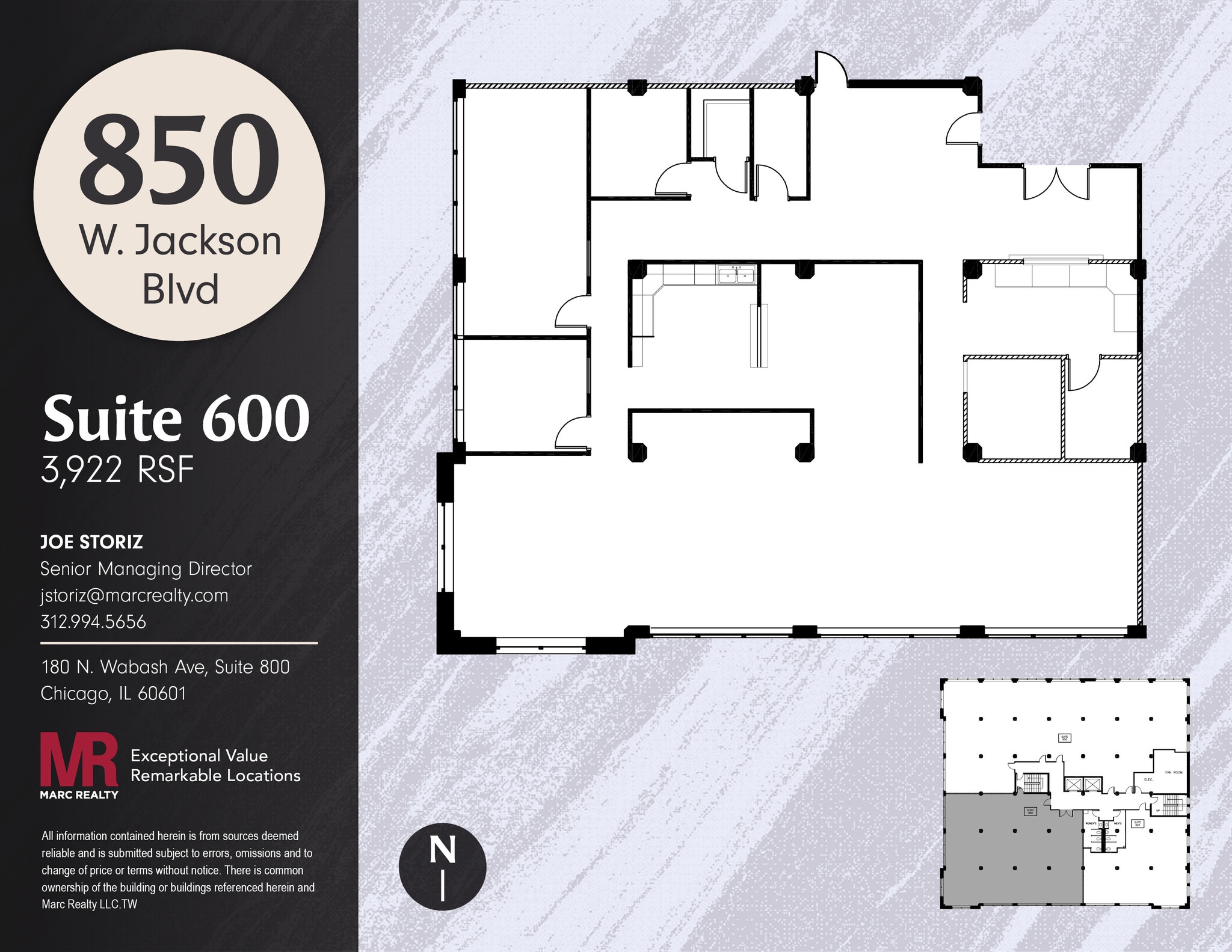 850 W Jackson Blvd, Chicago, IL for lease Floor Plan- Image 1 of 16