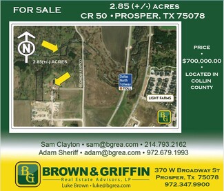 Plus de détails pour 12880 County Road 970, Prosper, TX - Terrain à vendre